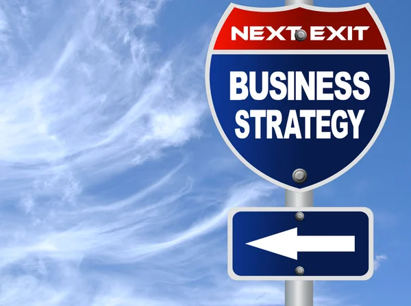 Business strategy road sign — Stock Photo, Image