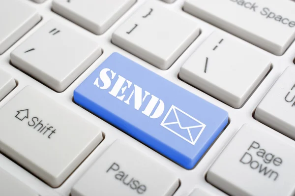 Send and mail on keyboard — Stock Photo, Image