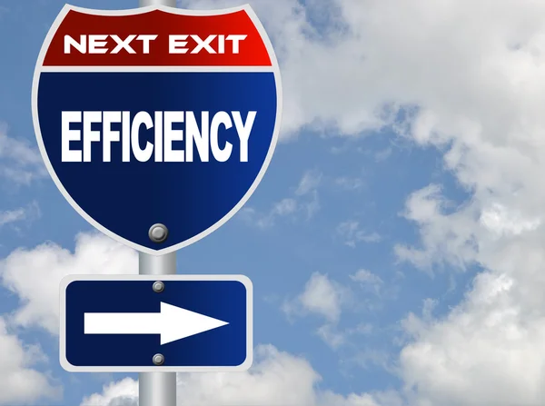 Efficiency road sign — Stock Photo, Image