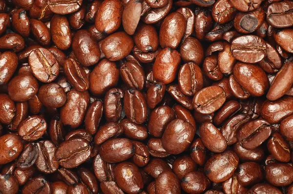 Rostade kaffebönor bakgrund — Stockfoto