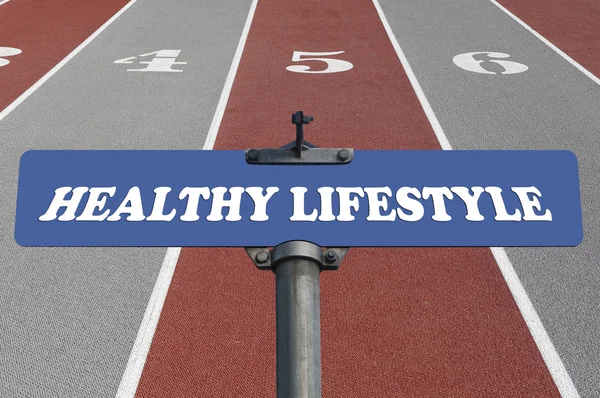 Υγιεινού τρόπου ζωής-πινακίδα — Φωτογραφία Αρχείου