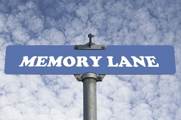 메모리 레인도로 표지판 — 스톡 사진