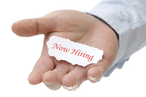 Now hiring - note serial — Stock Photo, Image