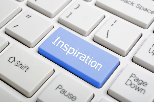 Inspiration on keyboard — Stock Photo, Image