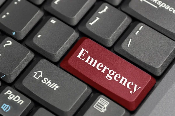 Emergência no teclado — Fotografia de Stock