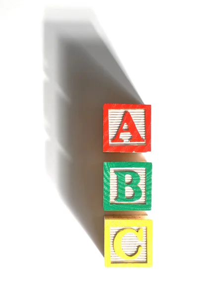 Alphabet Blocks spelling the words abc — Stock Photo, Image