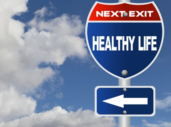 Healthy life road sign — Stock Photo, Image