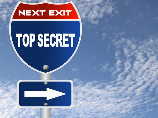 Top secret road sign — Stock Photo, Image