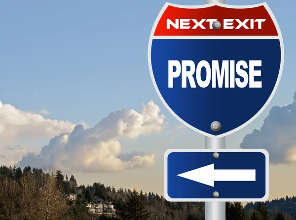 Promise road sign — Stock Photo, Image