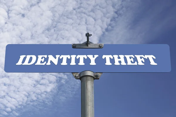 Identity theft road sign — Stock Photo, Image