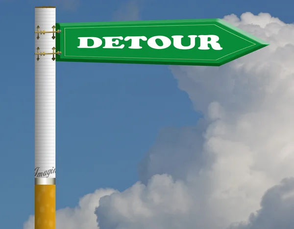 Detour road sign — Stock Photo, Image