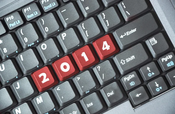 2014 no teclado — Fotografia de Stock