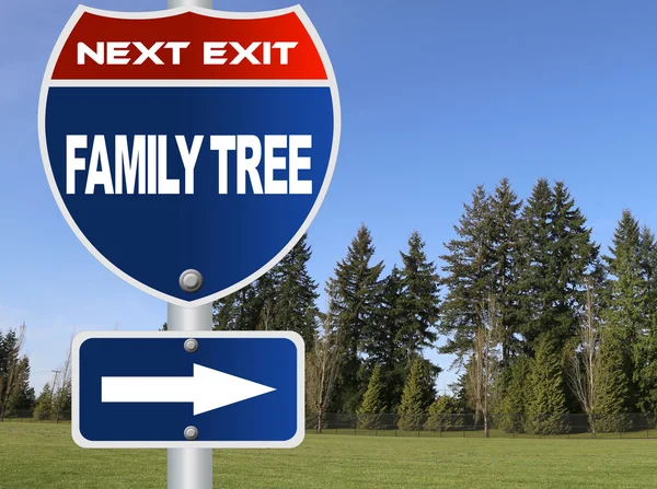 Family tree road sign — Stock Photo, Image