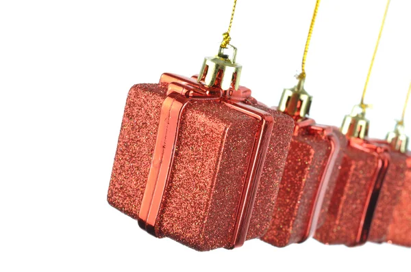 Hanging red gift box — Stock Photo, Image