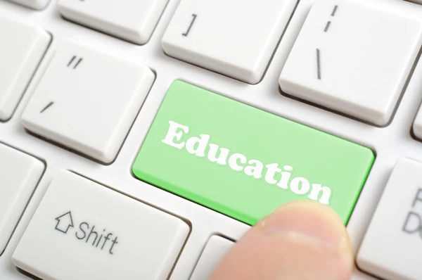 Pressing education key on keyboard — Stock Photo, Image