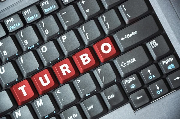 Turbo on keyboard — Stock Photo, Image