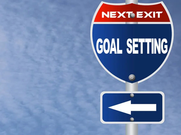 Goal setting road sign — Stock Photo, Image