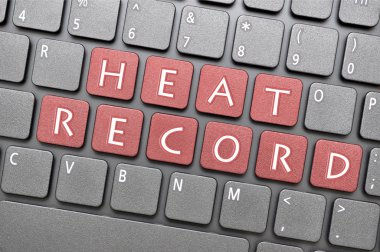 klavye üzerinde ısı kayıt