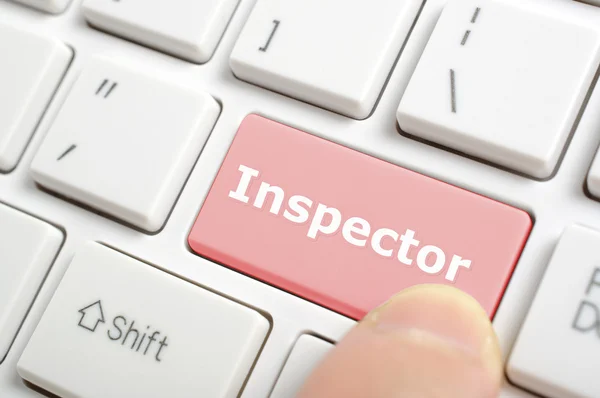 Pressing inspector key on keyboard — Stock Photo, Image
