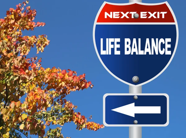Ζωή ισορροπία πινακίδα — Φωτογραφία Αρχείου