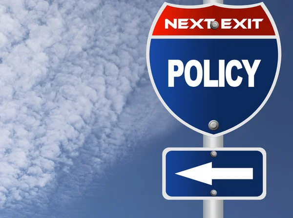 Policy road sign — Stock Photo, Image