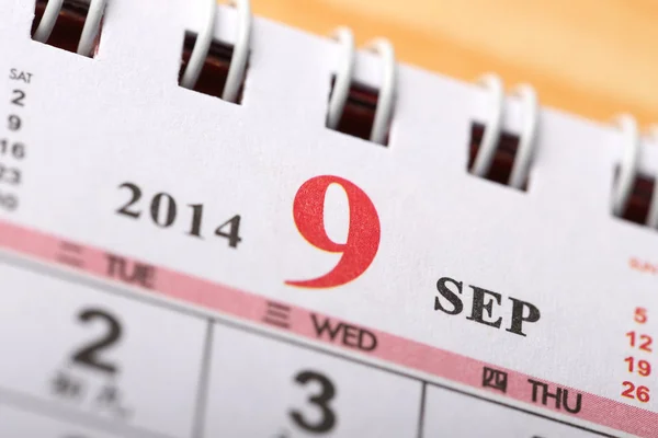 September 2014 - agenda serie — Stockfoto