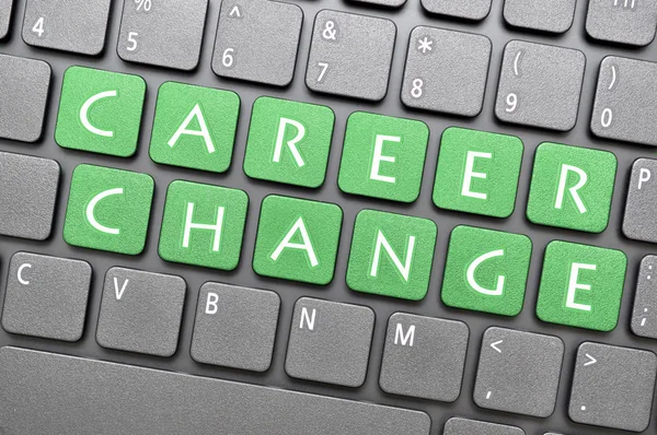 Career change on keyboard — Stock Photo, Image