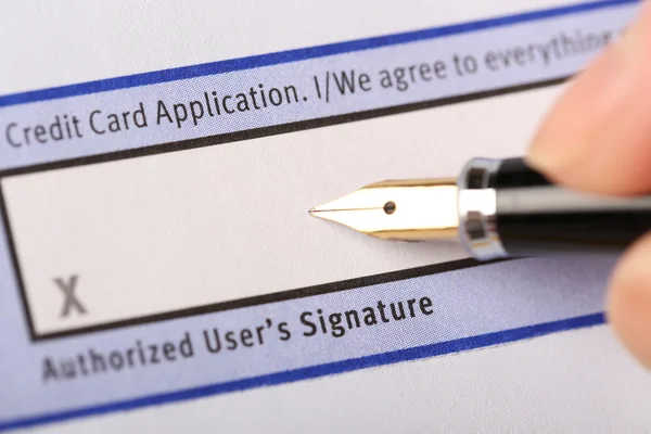 Authorized user's signature — Stock Photo, Image