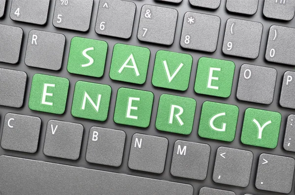 Spara energi-tangenten på tangentbordet — Stockfoto
