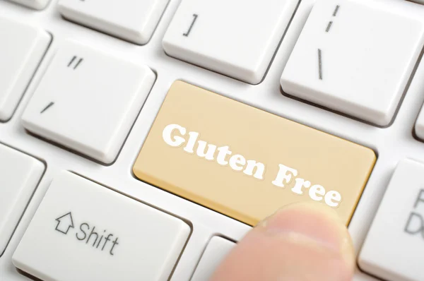 Gluten free on keyboard — Stock Photo, Image