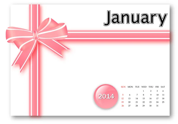 2013 年 1 月カレンダー — ストック写真