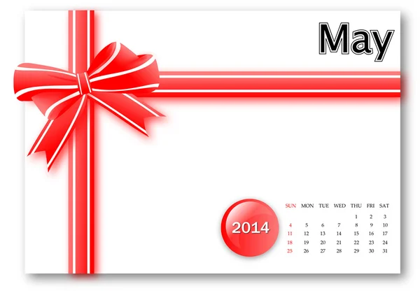 May of 2013 calendar — Stock Photo, Image