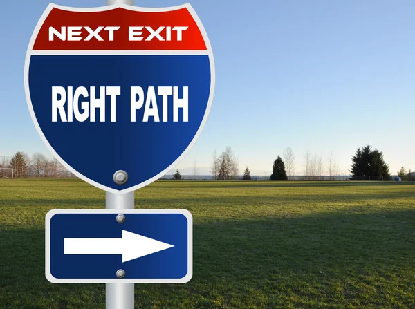 Right path road sign — Stock Photo, Image