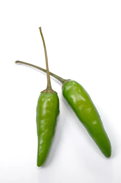 Green hot chili peppers — Stock Photo, Image