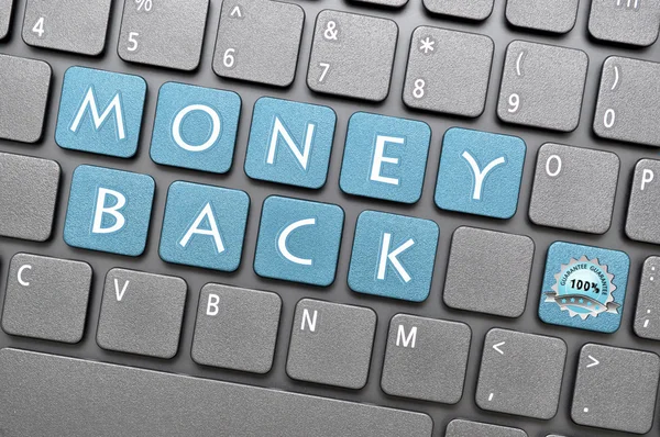 Geld-zurück-Garantie auf Tastatur — Stockfoto