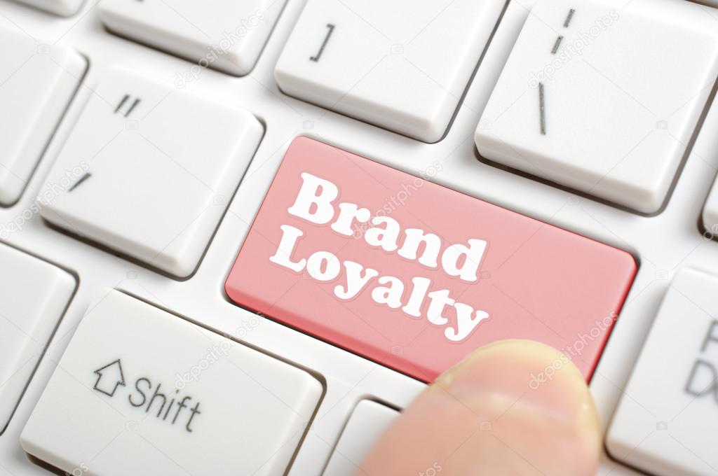 Pressing brand loyalty key on keyboard