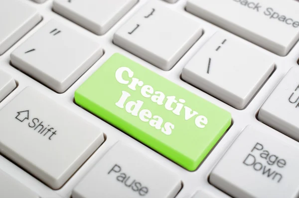 Creative ideas on keyboard — Stock Photo, Image