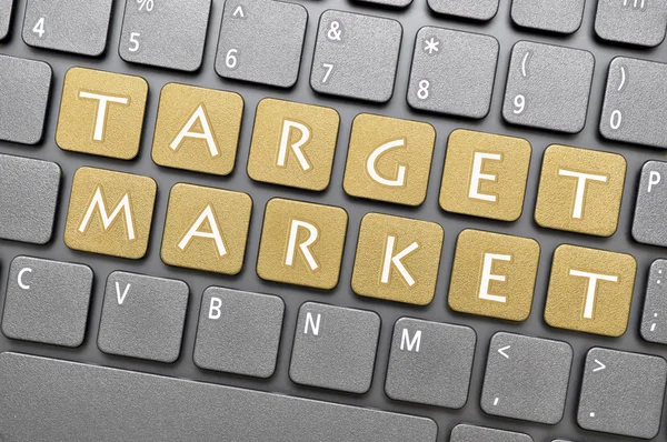 Target market on keyboard — Stock Photo, Image