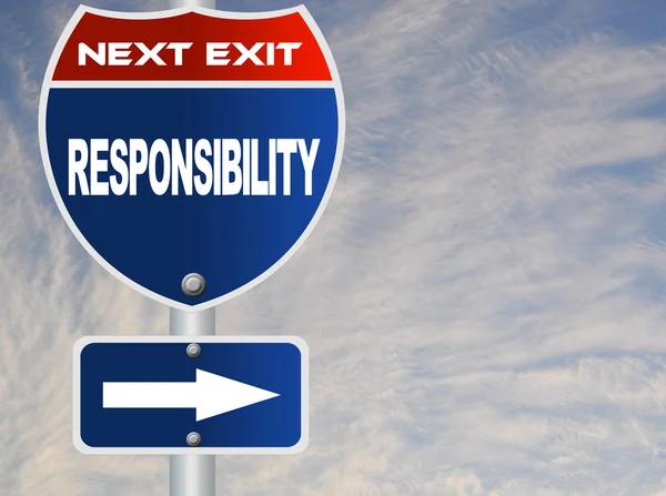 Responsibility road sign — Stock Photo, Image
