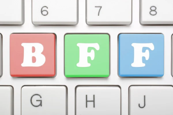 Best friend forever key on keyboard — Stock Photo, Image