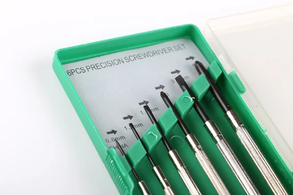 Six pcs precision screwdriver set — Stock Photo, Image