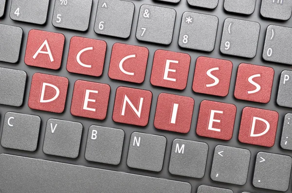 Access denied on keyboard — Stock Photo, Image