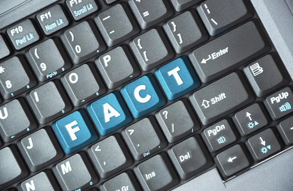 Fact key on keyboard — Stock Photo, Image