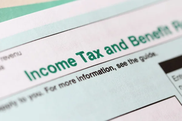Formulário do imposto sobre o rendimento — Fotografia de Stock