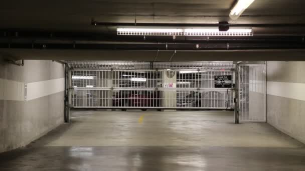 Underground parking garage — Stock Video