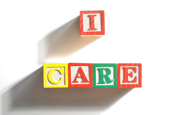 I care block — Stock Photo, Image