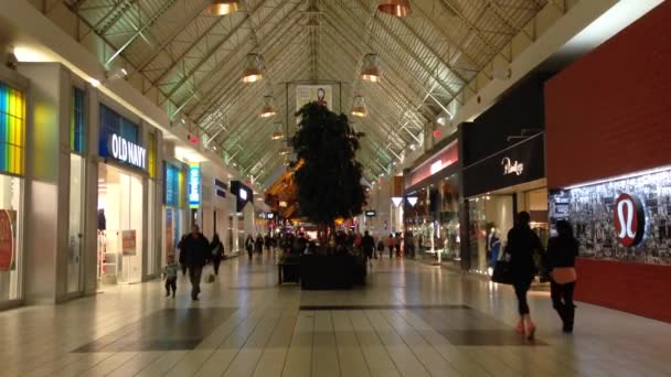 Comprador dentro do centro comercial Coquitlam Center — Vídeo de Stock