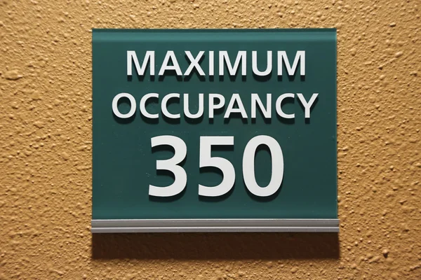 Maximum occupancy 350 sign — Stock Photo, Image