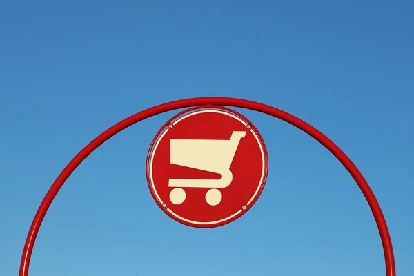 Shopping cart sign — Stock Photo, Image