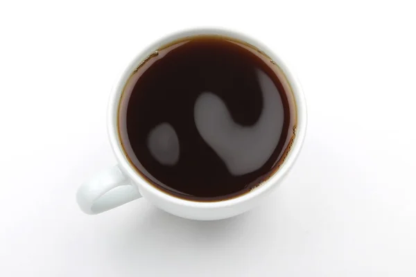 Ovanifrån av en kopp kaffe — Stockfoto